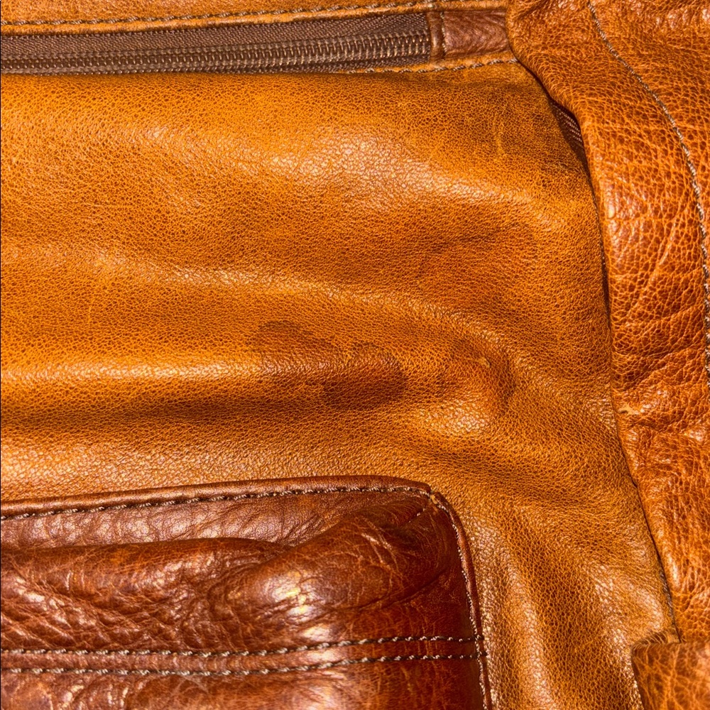FOSSIL Classic Brown Leather Men’s Backpack good condition - Picture 5 of 9